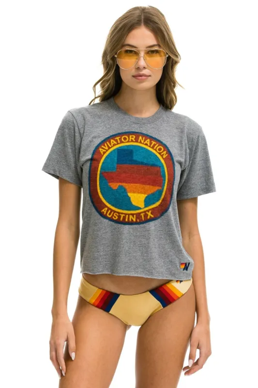 AVIATOR NATION TEXAS  - BOYFRIEND TEE HTHR sold by Aviator Nation