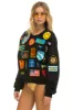 VINTAGE PATCH RELAXED CREW SWEATSHIRT - BLACK sold by Aviator Nation