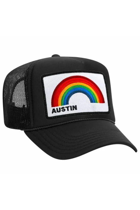 AUSTIN RAINBOW TRUCKER HAT sold by Aviator Nation