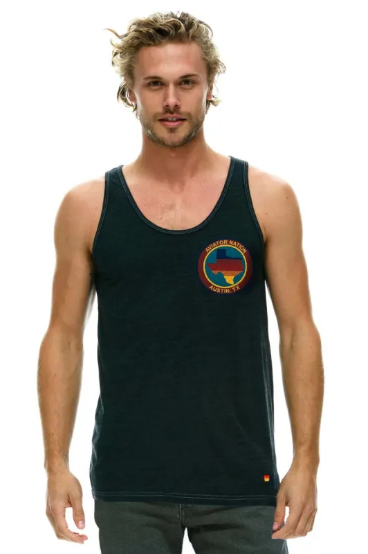 MEN'S AVIATOR NATION TEXAS TANK- CHARCOAL sold by Aviator Nation