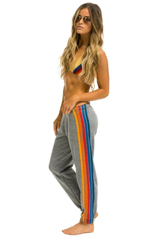 5 STRIPE SWEATPANTS - HEATHER GREY 2 sold by Aviator Nation