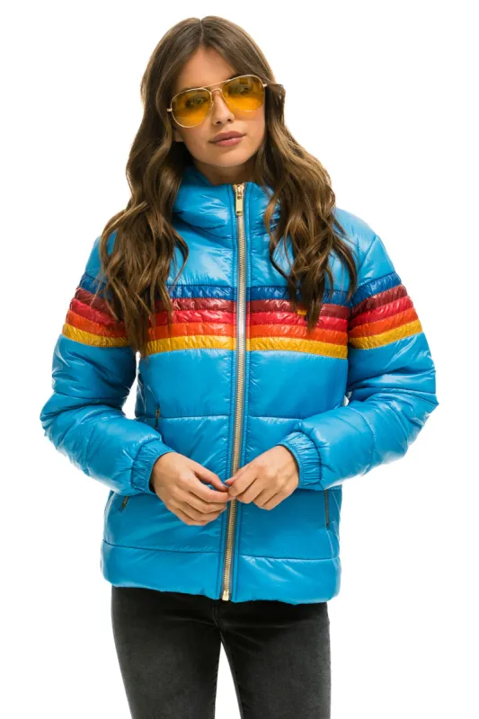 5 STRIPE TREKKER JACKET - GLOSSY OCEAN sold by Aviator Nation