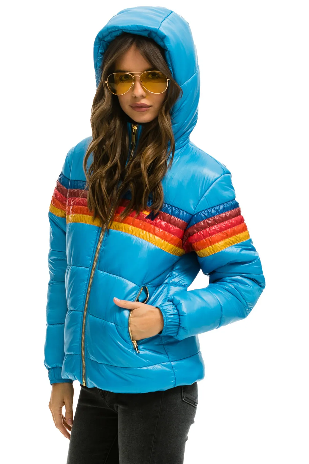 5 STRIPE TREKKER JACKET - GLOSSY OCEAN sold by Aviator Nation product image thumbnail 4