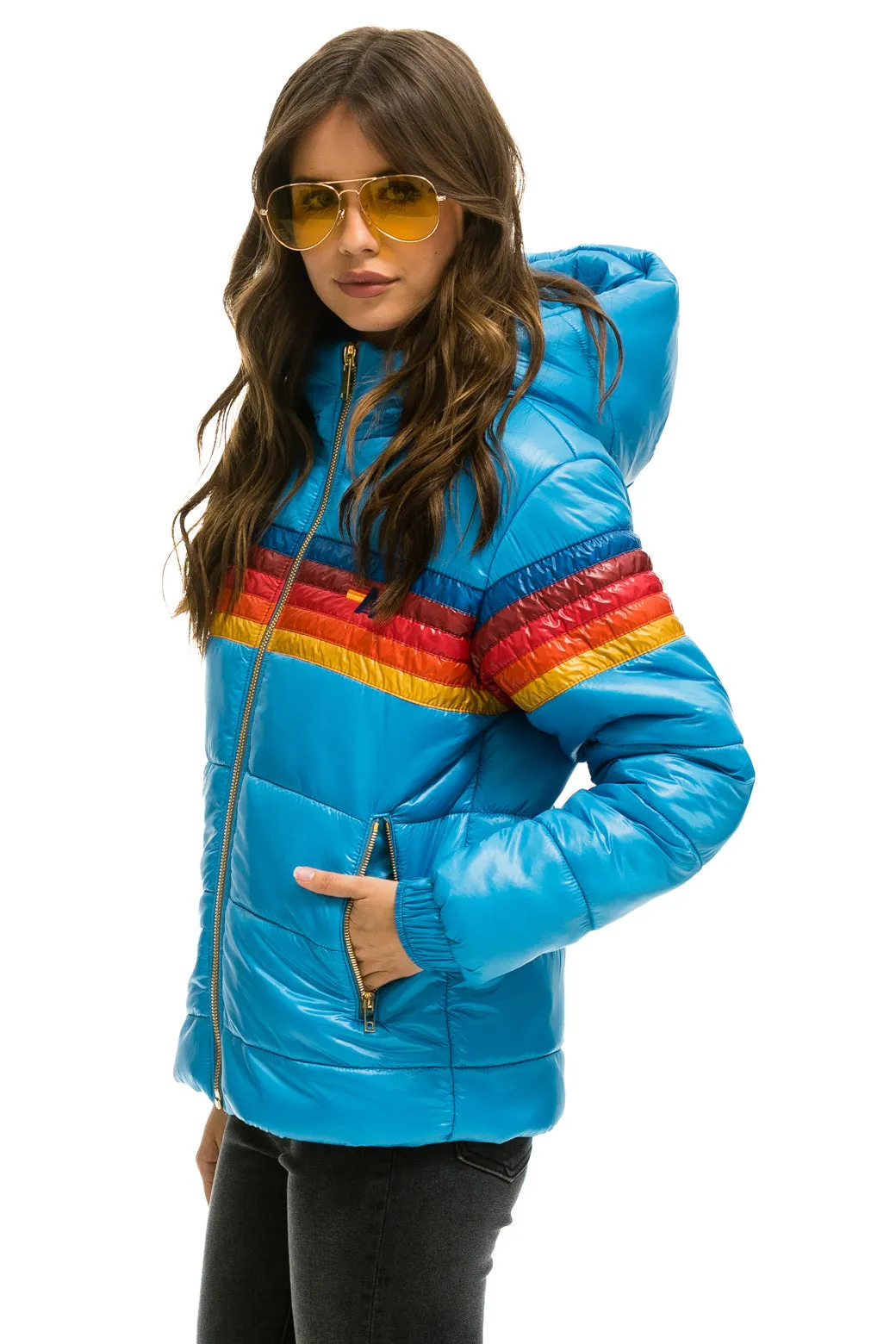 5 STRIPE TREKKER JACKET - GLOSSY OCEAN sold by Aviator Nation product image thumbnail 2