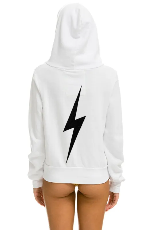 BOLT HOODIE - WHITE sold by Aviator Nation