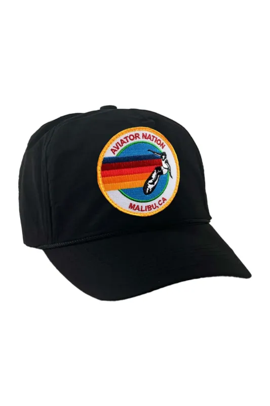 SIGNATURE MALIBU VINTAGE NYLON TRUCKER HAT sold by Aviator Nation