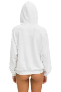 MAKE LOVE NOT WAR RELAXED PULLOVER HOODIE - WHITE sold by Aviator Nation