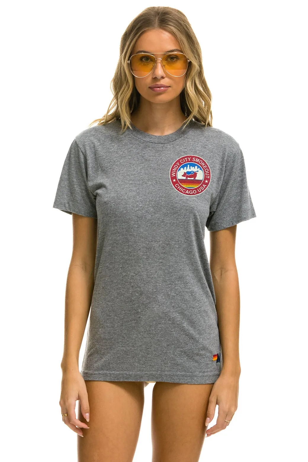 WINDY CITY SMOKEOUT 2023 TEE - HEATHER GREY sold by Aviator Nation