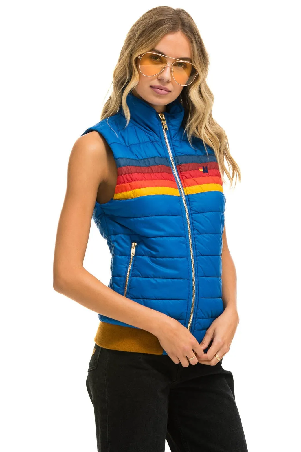 WOMEN'S 5 STRIPE VEST - SNORKEL BLUE sold by Aviator Nation product image thumbnail 2