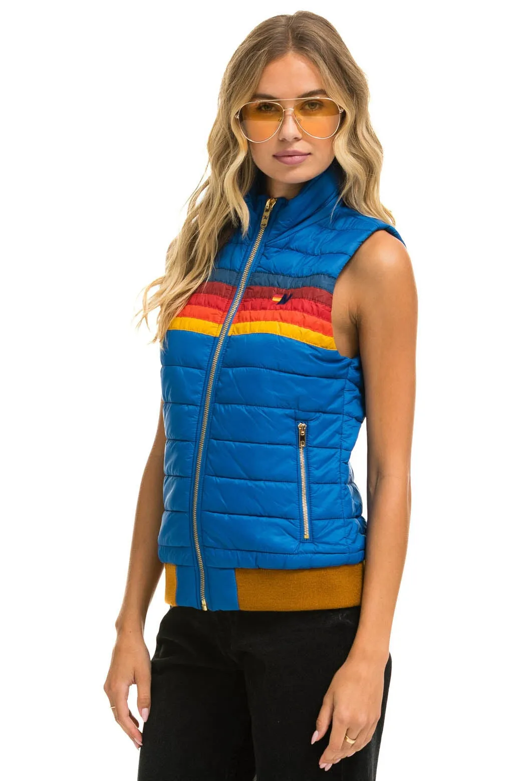 WOMEN'S 5 STRIPE VEST - SNORKEL BLUE sold by Aviator Nation product image thumbnail 4
