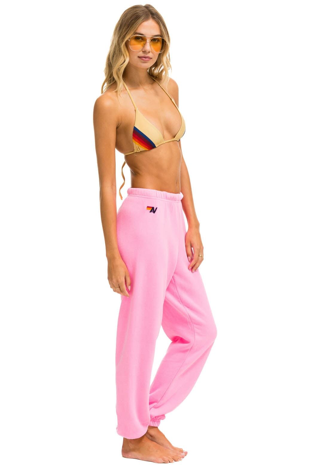 HEART STITCH 4 SWEATPANTS - NEON PINK sold by Aviator Nation product image thumbnail 3