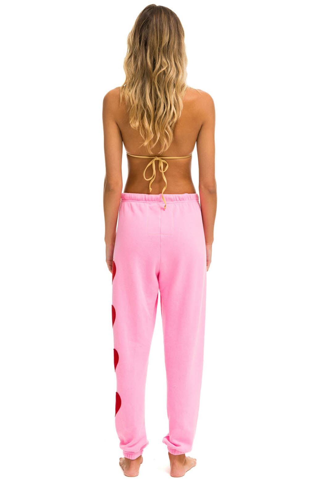 HEART STITCH 4 SWEATPANTS - NEON PINK sold by Aviator Nation product image thumbnail 4