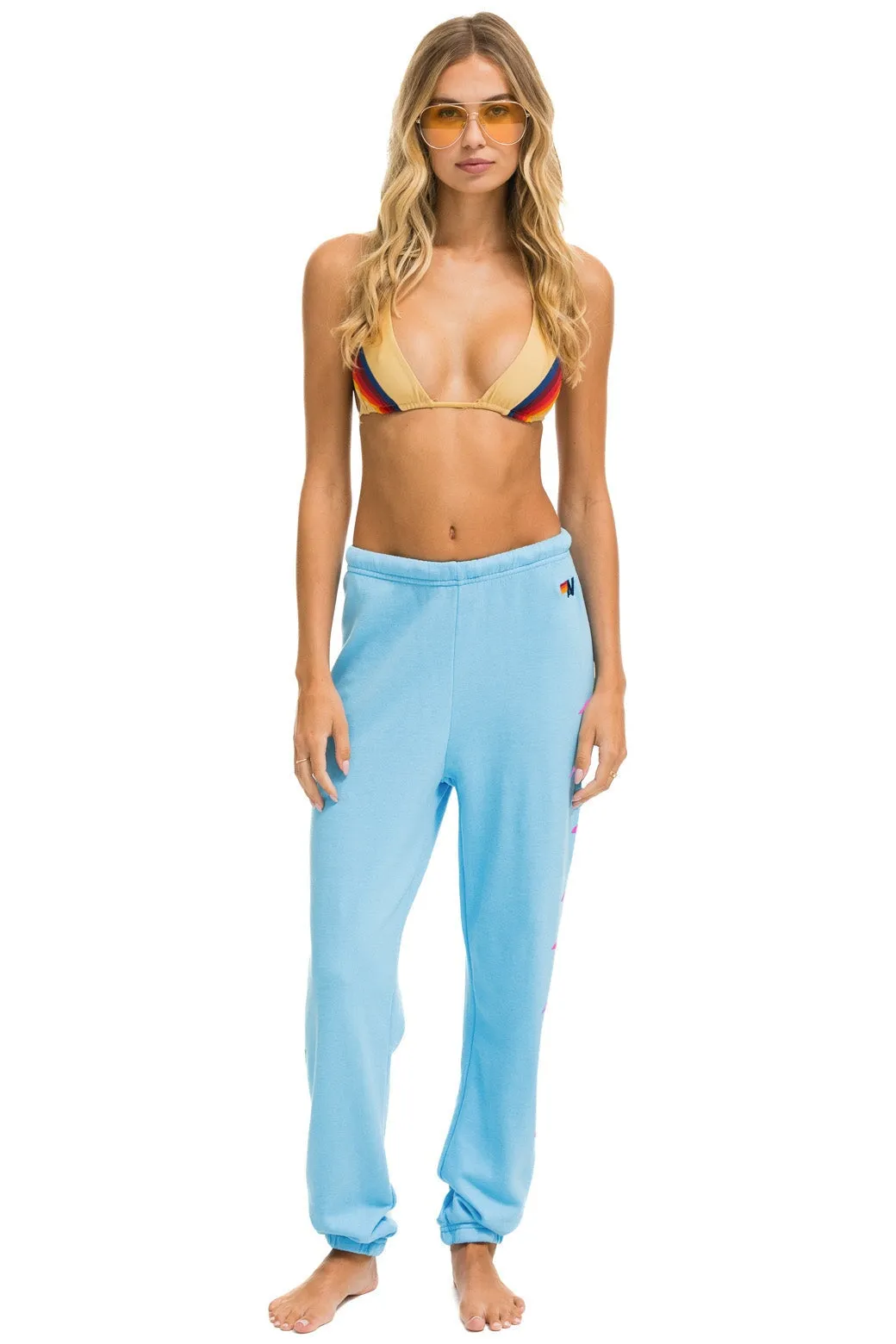 BOLT 4 SWEATPANTS - SKY // NEON PINK sold by Aviator Nation product image thumbnail 2