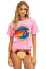 SIGNATURE NEW YORK CITY BOYFRIEND TEE - NEON PINK sold by Aviator Nation