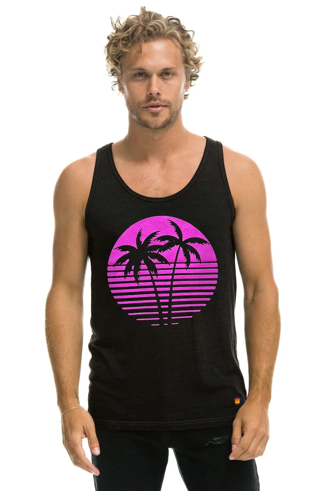 PALM TREE HAMPTONS 2023 TANK - BLACK sold by Aviator Nation