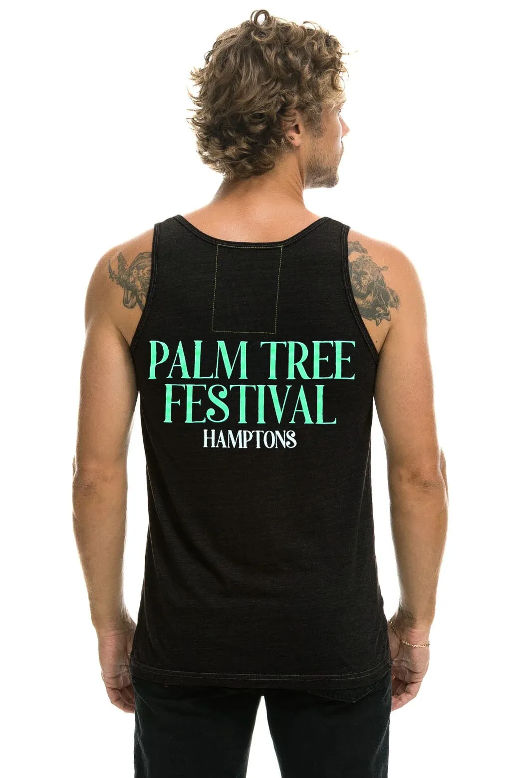 PALM TREE HAMPTONS 2023 TANK - BLACK sold by Aviator Nation product image thumbnail 2