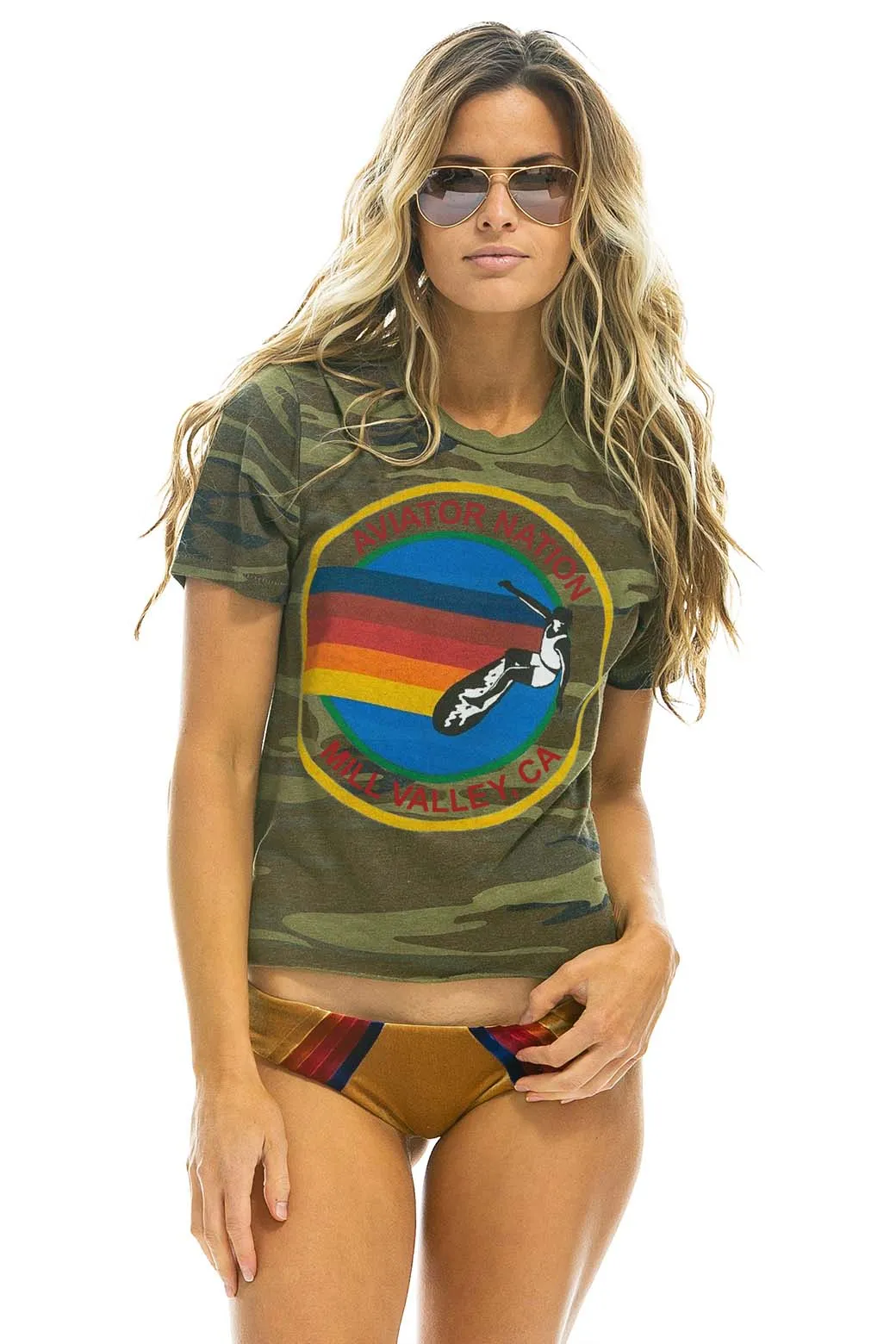 AVIATOR NATION MILL VALLEY BOYFRIEND TEE - CAMO sold by Aviator Nation