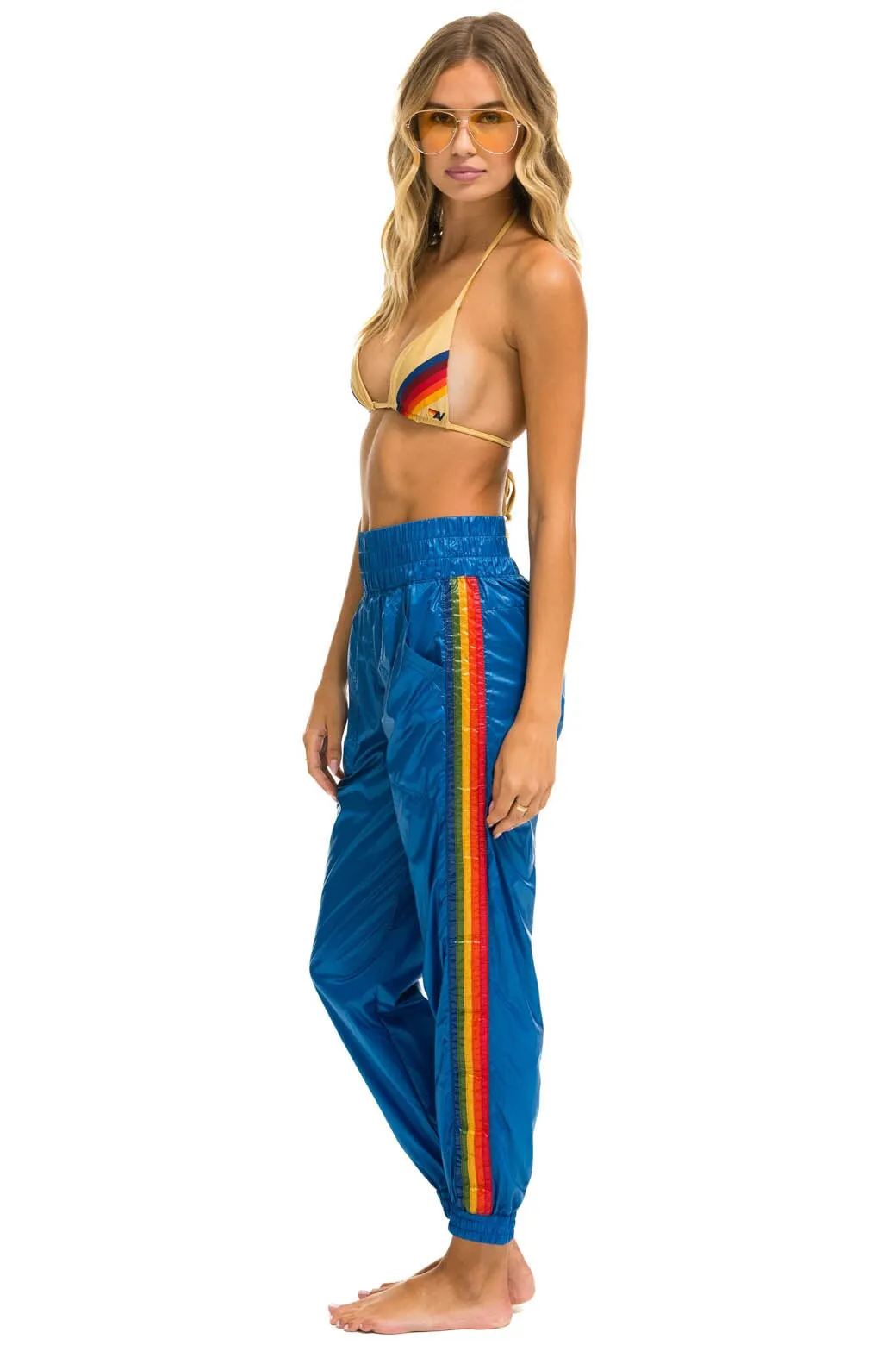 5 STRIPE HI RISE WIND PANT - SNORKEL BLUE sold by Aviator Nation product image thumbnail 3