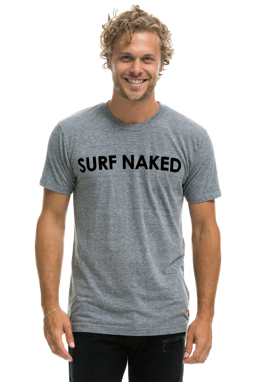 SURF NAKED TEE - HEATHER GREY sold by Aviator Nation product image thumbnail 2
