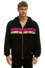 5 STRIPE RELAXED ZIP HOODIE - BLACK // WONKA sold by Aviator Nation