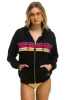 5 STRIPE RELAXED ZIP HOODIE - BLACK // WONKA sold by Aviator Nation