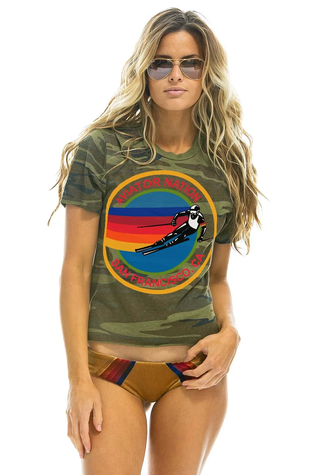 AVIATOR NATION SF - BOYFRIEND TEE CAMO sold by Aviator Nation