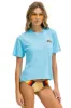 RAINBOW EMBROIDERY BOYFRIEND TEE - SKY sold by Aviator Nation
