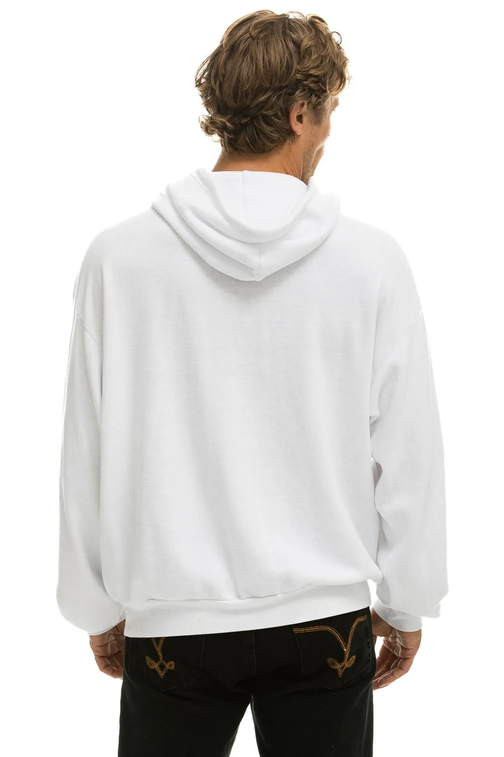 HEART STITCH PULLOVER HOODIE - WHITE sold by Aviator Nation product image thumbnail 4