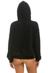 MAKE LOVE NOT WAR RELAXED PULLOVER HOODIE - BLACK sold by Aviator Nation