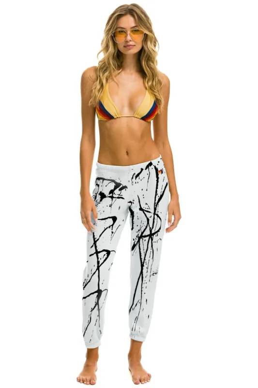 ARTIST COLLECTION SWEATPANTS - WHITE // BLACK sold by Aviator Nation