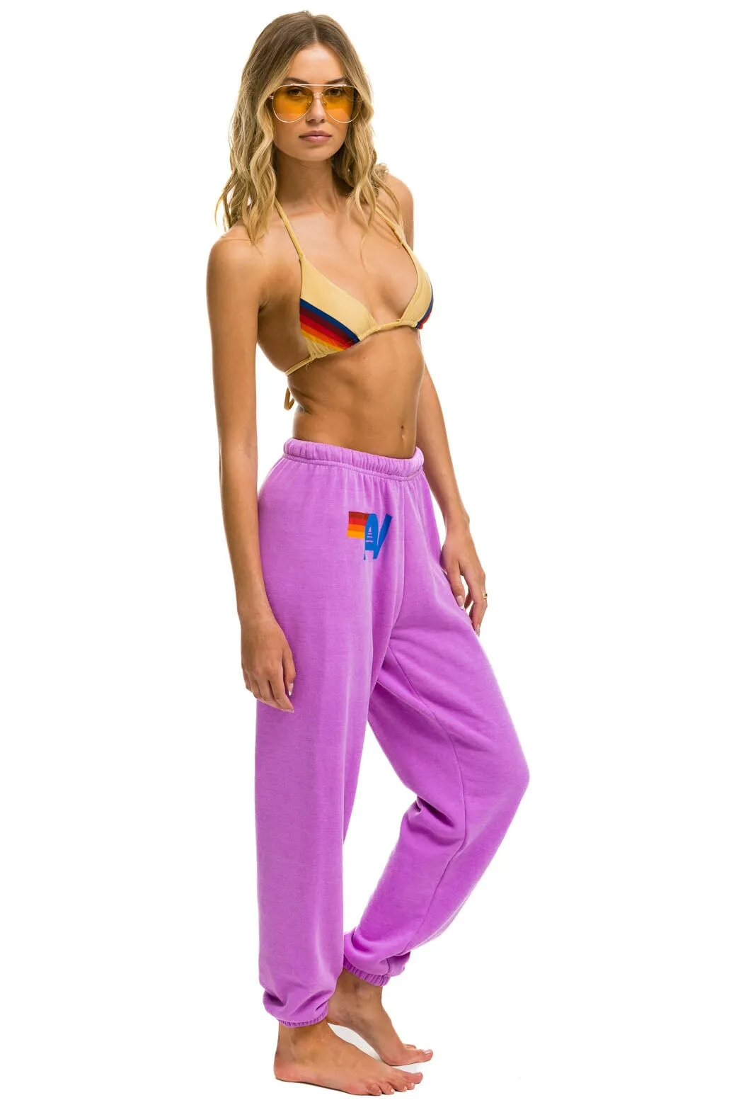LOGO SWEATPANTS - NEON PURPLE sold by Aviator Nation product image thumbnail 4