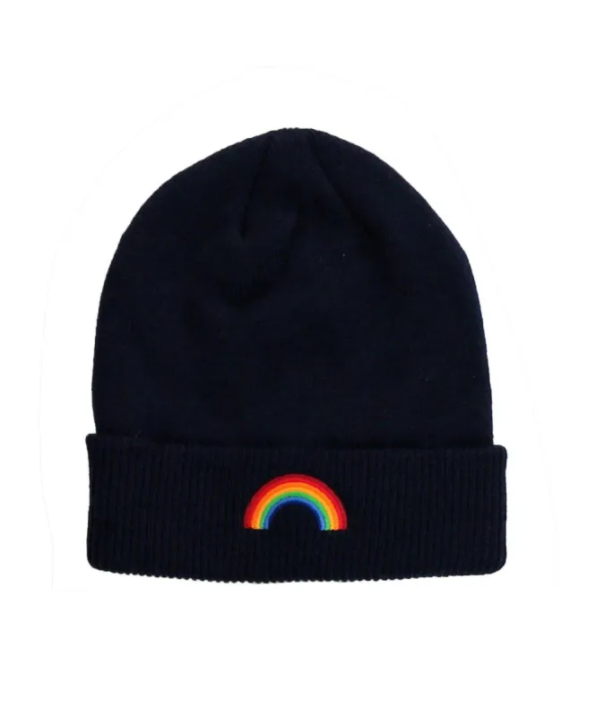 RAINBOW BEANIE - NAVY sold by Aviator Nation