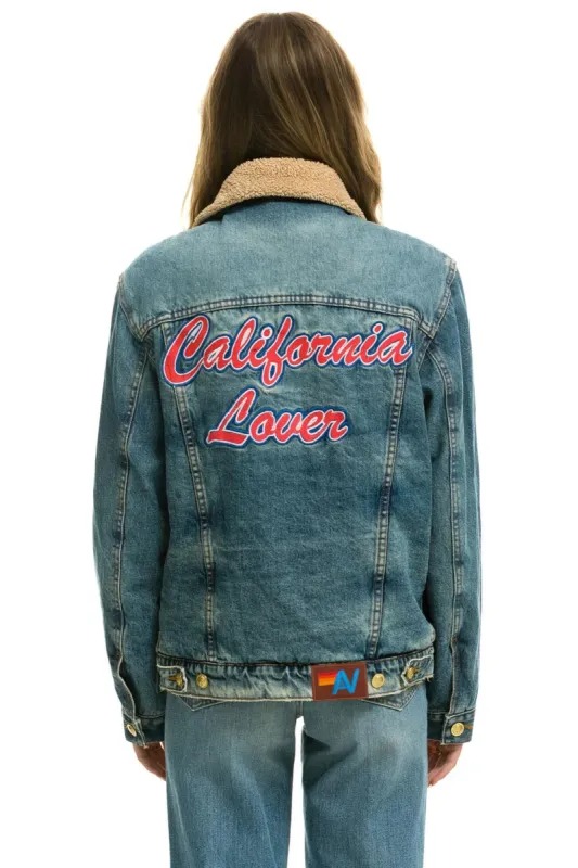 CALI LOVER RANCH SHERPA DENIM JACKET - VINTAGE sold by Aviator Nation