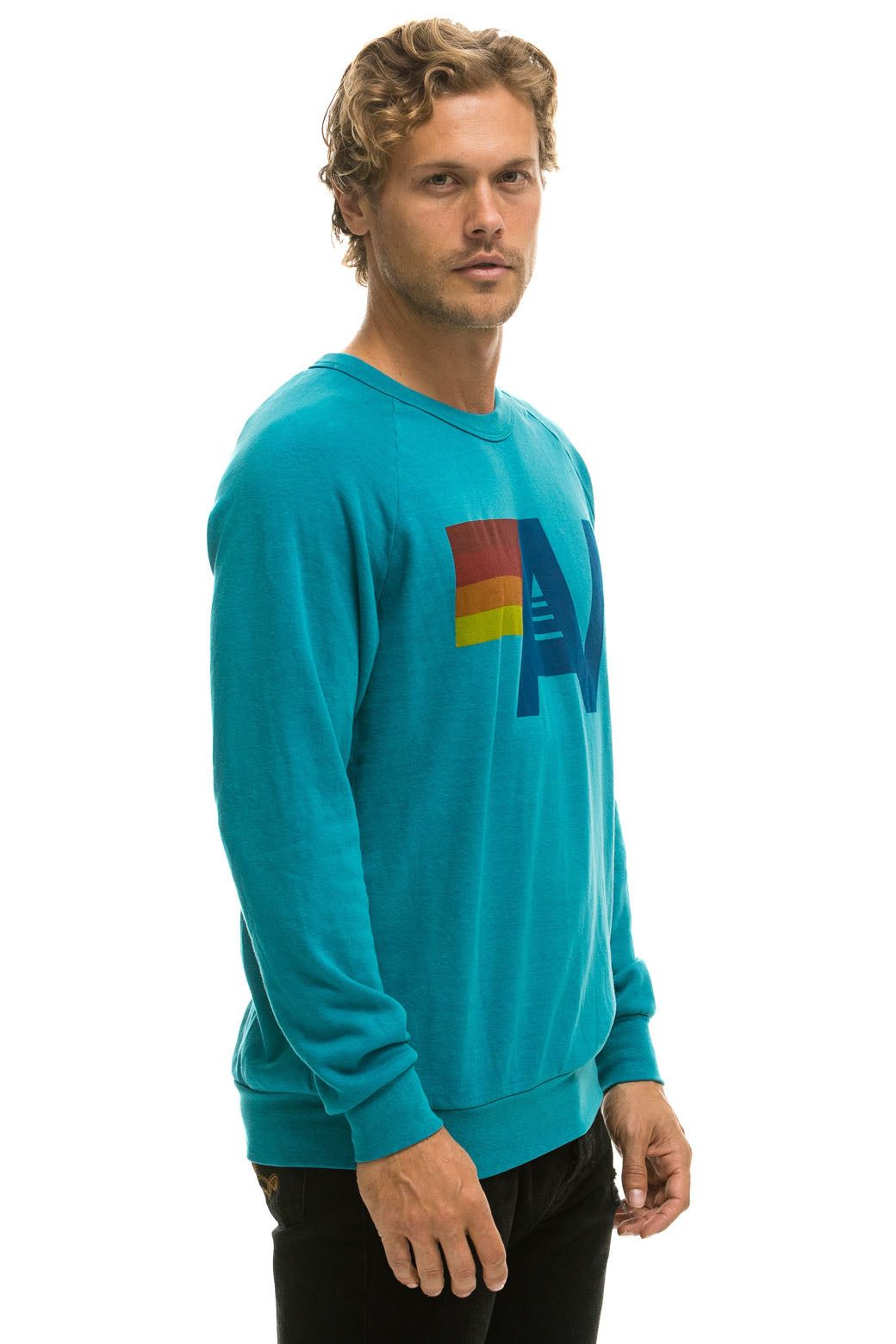 LOGO SWEATSHIRT - TEAL sold by Aviator Nation product image thumbnail 8