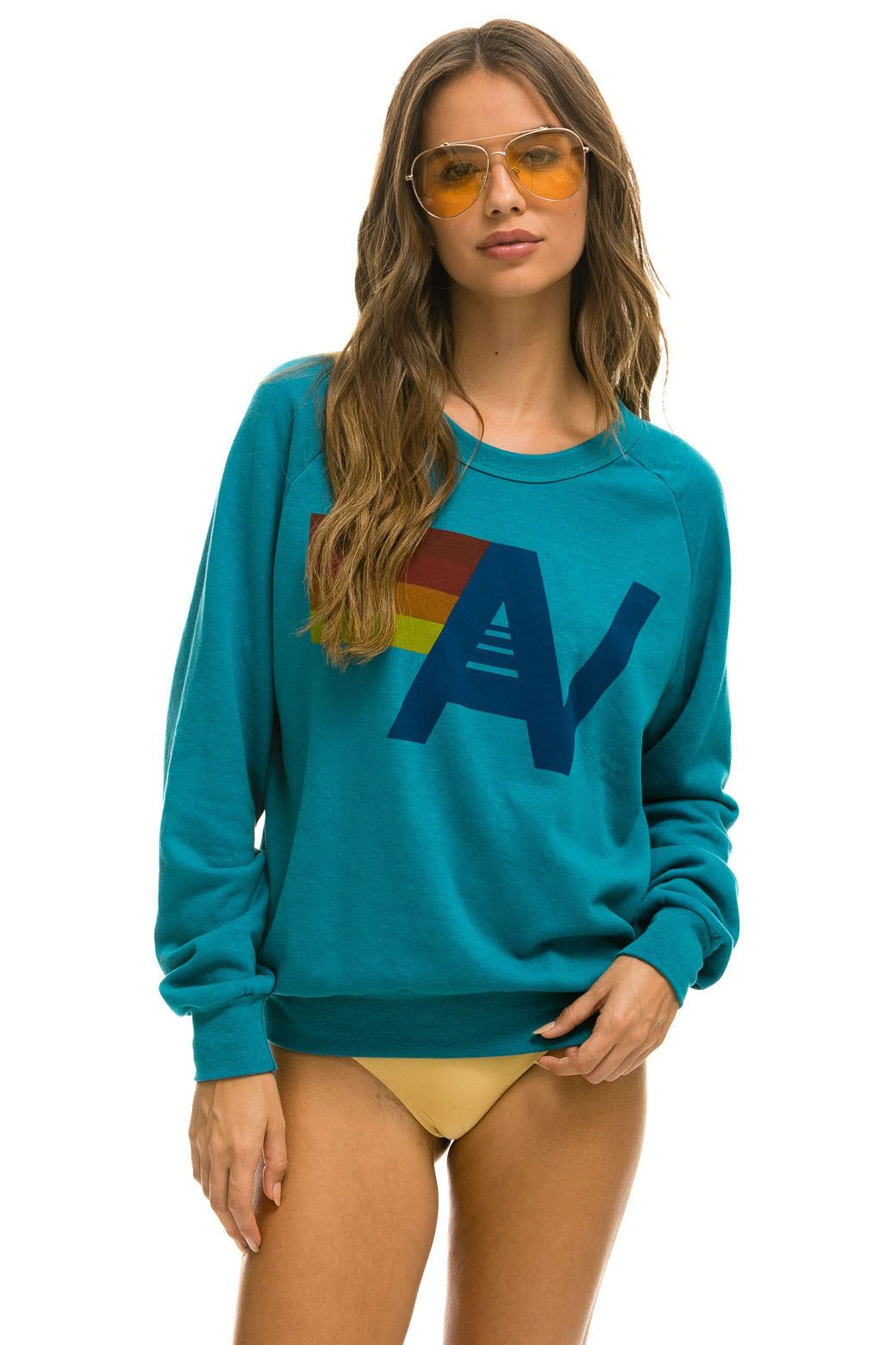 LOGO SWEATSHIRT - TEAL sold by Aviator Nation