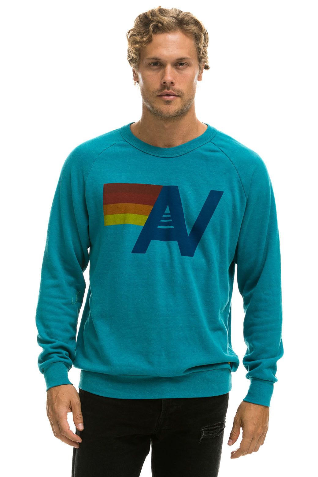 LOGO SWEATSHIRT - TEAL sold by Aviator Nation product image thumbnail 2