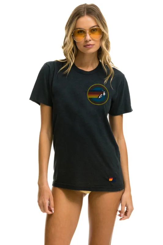 SIGNATURE SMALL VENICE CIRCLE TEE - CHARCOAL sold by Aviator Nation