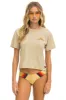 MOUNTAIN STITCH BOYFRIEND TEE - SAND // TAN sold by Aviator Nation