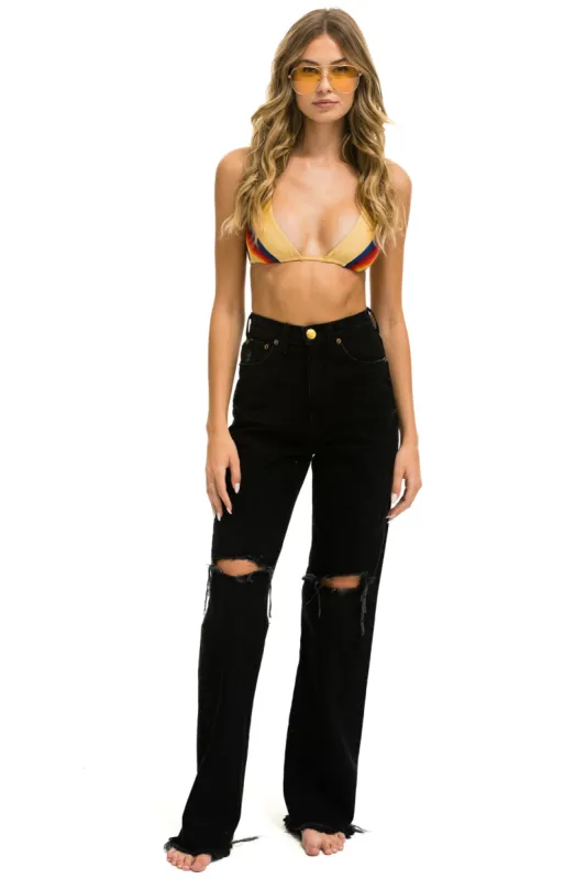 HI RISE WIDE-LEG GYPSY JEAN - VINTAGE BLACK sold by Aviator Nation