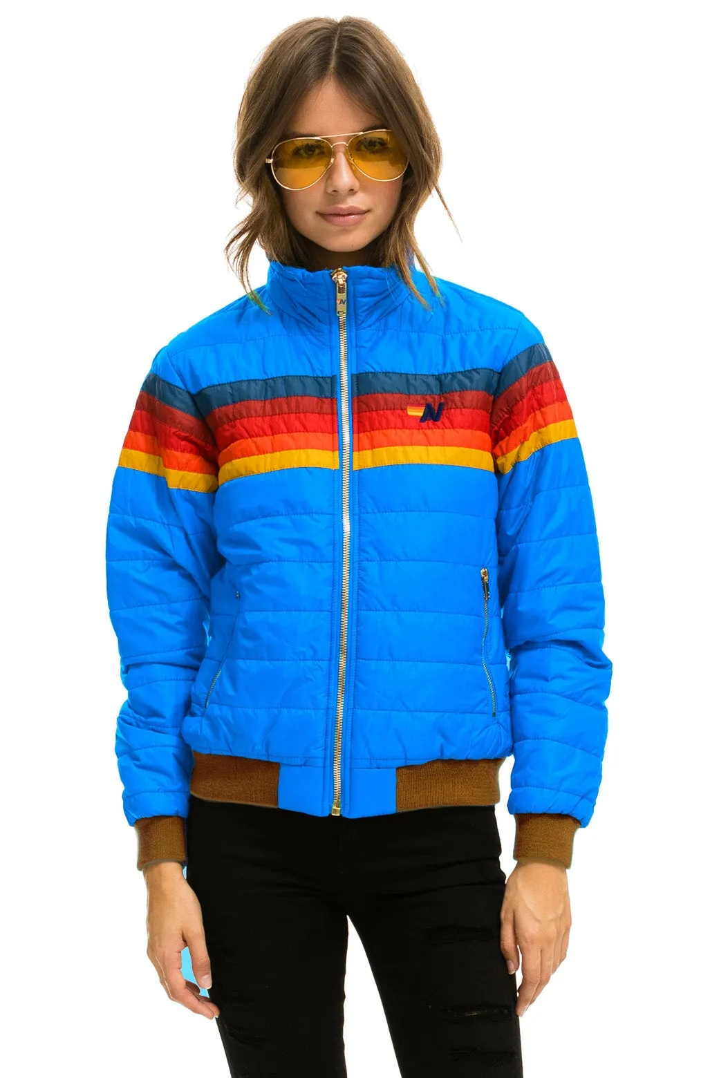 5 STRIPE JACKET - BLUE CINA sold by Aviator Nation product image thumbnail 2