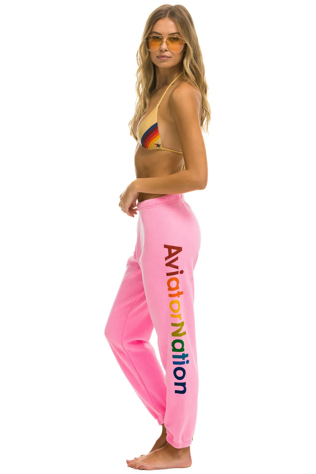 AVIATOR NATION SWEATPANTS - NEON PINK sold by Aviator Nation