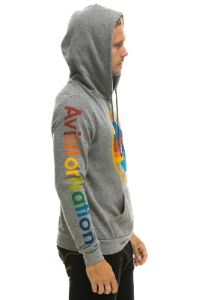 AVIATOR NATION MALIBU PULLOVER HOODIE - HEATHER GREY sold by Aviator Nation