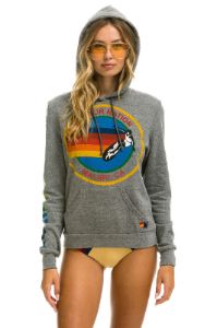 AVIATOR NATION MALIBU PULLOVER HOODIE - HEATHER GREY sold by Aviator Nation
