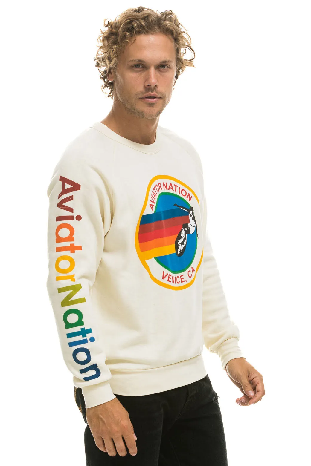 AVIATOR NATION SWEATSHIRT - VINTAGE WHITE sold by Aviator Nation product image thumbnail 4