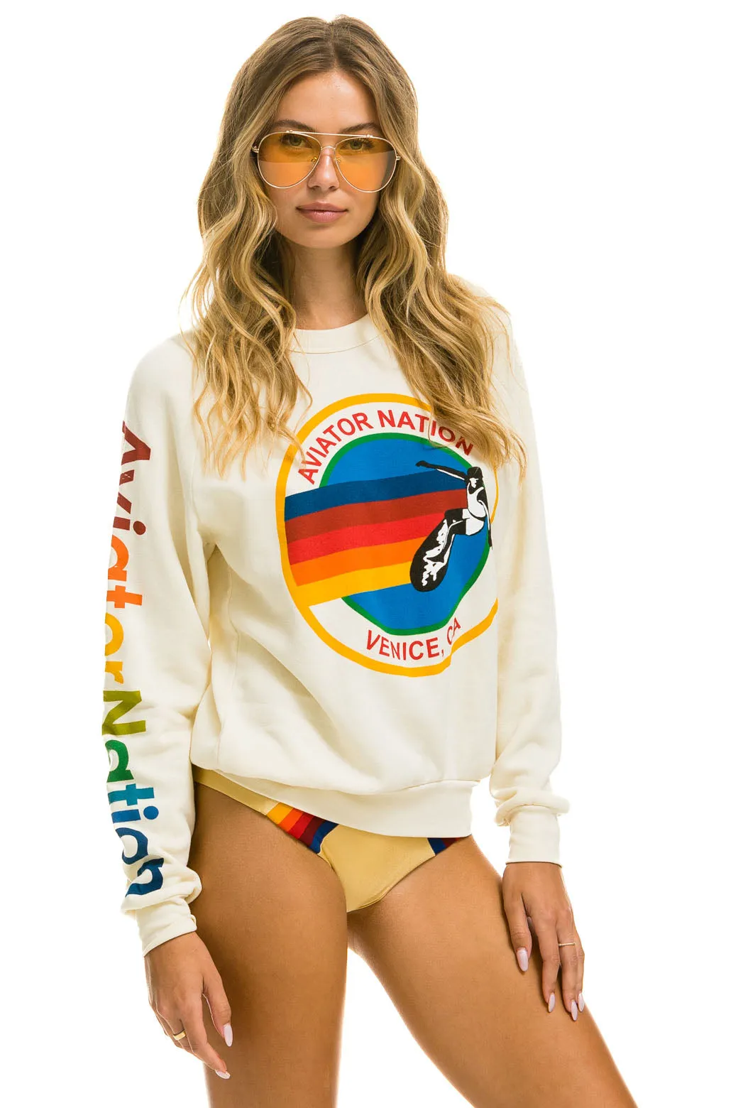 AVIATOR NATION SWEATSHIRT - VINTAGE WHITE sold by Aviator Nation product image thumbnail 3