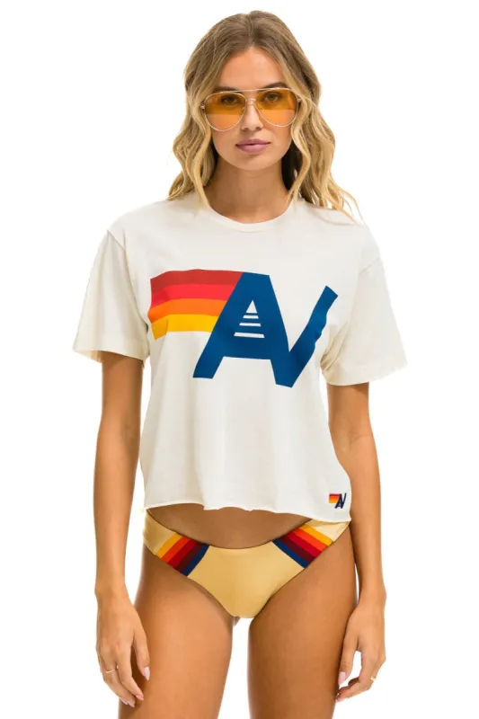 LOGO BOYFRIEND TEE - VINTAGE WHITE sold by Aviator Nation