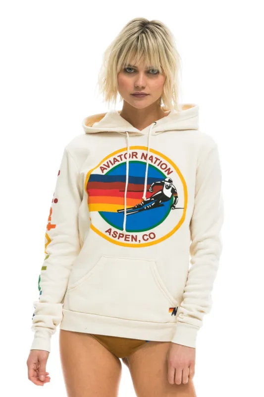 AVIATOR NATION ASPEN PULLOVER HOODIE - VINTAGE WHITE sold by Aviator Nation