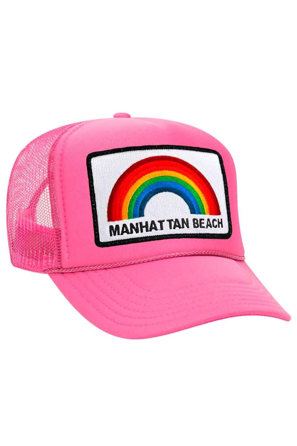MANHATTAN BEACH RAINBOW TRUCKER HAT sold by Aviator Nation