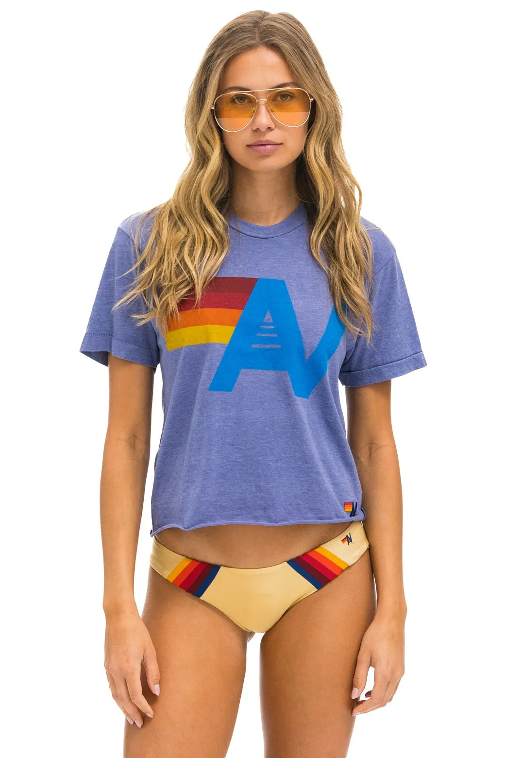 LOGO BOYFRIEND TEE - LAVENDER sold by Aviator Nation