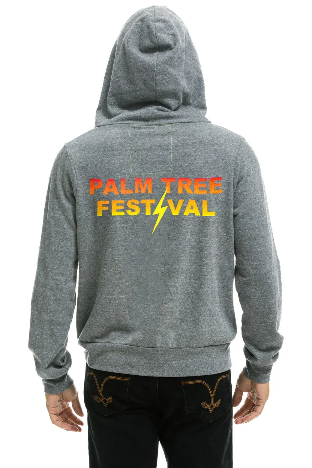 PALM TREE FESTIVAL ASPEN 2024 ZIP HOODIE - HEATHER sold by Aviator Nation product image thumbnail 4